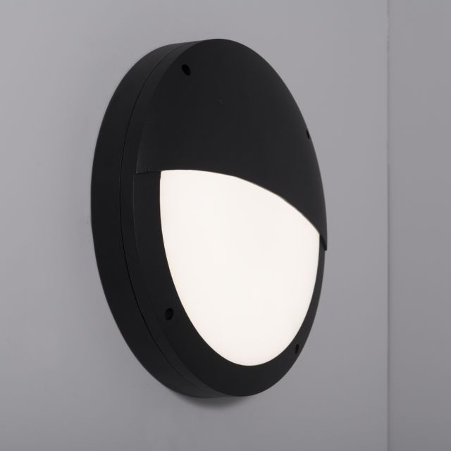 Reggio II 18w 4000K LED IP65 Eyelid Bulkhead Blk c/w