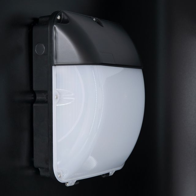 Siena 30w 4000K LED Wall Pack Black with Photocell
