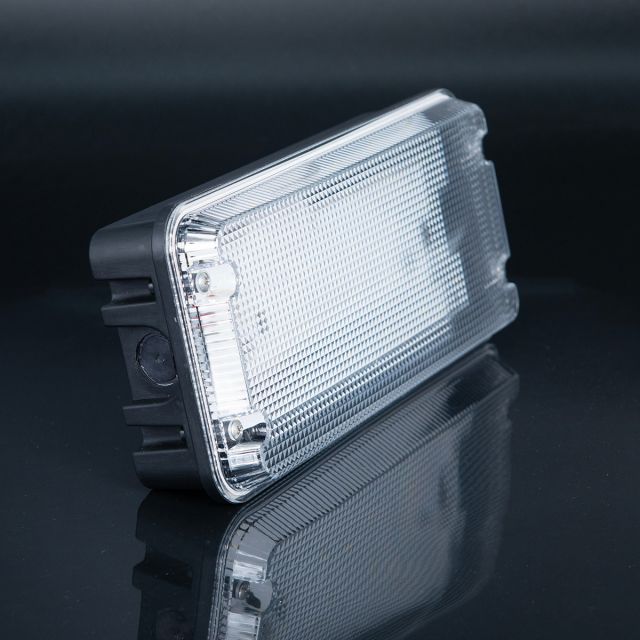 Monda 10w 4000K LED Bulkhead Blk with Clear Diffuser