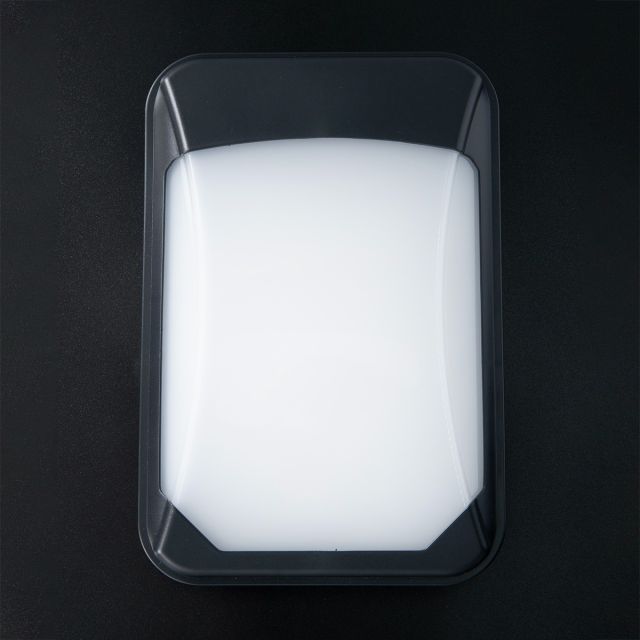 Siena Slim 15w 3xCCT LED Wall Pack with Photocell Black